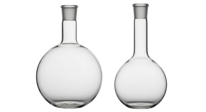 Isolated Round Bottom Flasks
