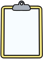 clipboard with blank paper