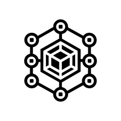 blockchain chain icon vector isolated 