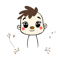 little girl with a flower transparent background