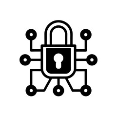 data privacy lock icon vector isolated 