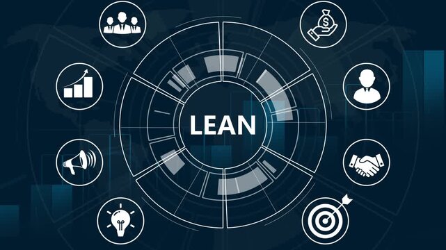 Lean, Six sigma, quality control and manufacturing process management concept. workflow by eliminating non-value-added activities and continuously improving processes.