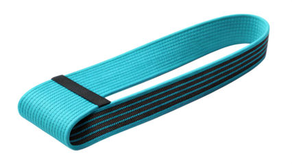 Resistance band with textured grip transparent background