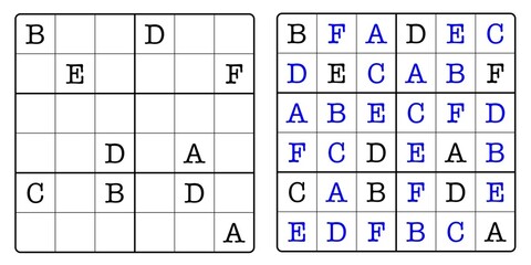 Sudoku Game Board and Answer Key	