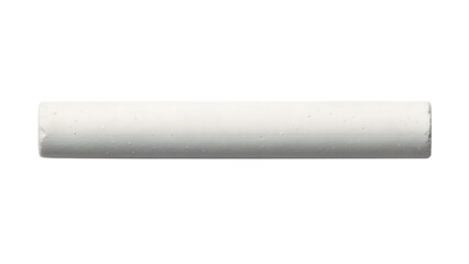 Chalk stick with dust and broken edge transparent background