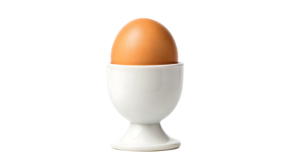 Egg cup with ceramic shine transparent background