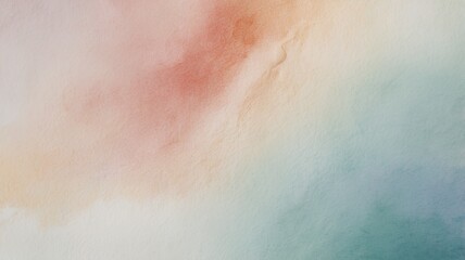 Fototapeta premium Dreamy watercolor texture background blending pastel pink, yellow, and teal hues creates a soft, calming vibe