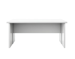 Simple white rectangular desk