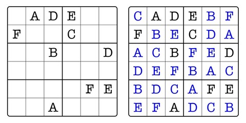 Sudoku Game Board and Answer Key	