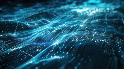 Abstract digital wave pattern