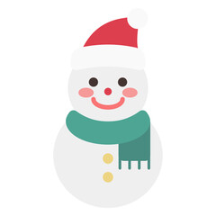 귀여운 눈사람 목도리 아이콘