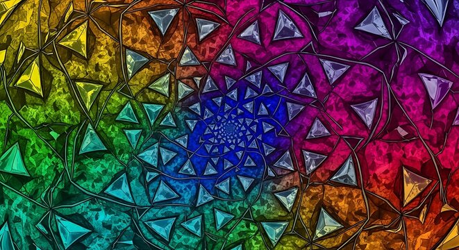 Colorful Abstract Spiral Design.