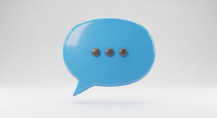 Naklejka premium Blue speech bubble icon vector illustration message chat communication dialog box sign symbol graphic design element