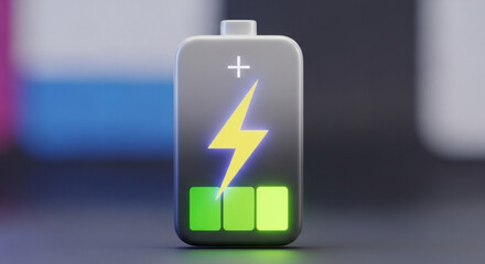 Battery charging indicator full power energy electricity supply rechargeable technology device icon symbol