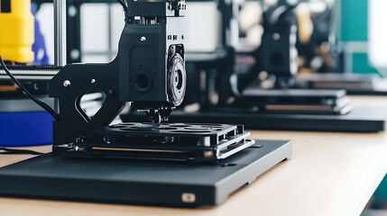 Fototapeta premium 3D Printer in Operation on a Workbench