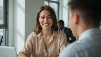 Mature woman in casual blouse