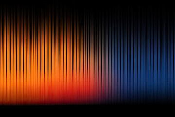 Abstract, vibrant vertical stripes in shades of orange, red, and blue against a dark background
