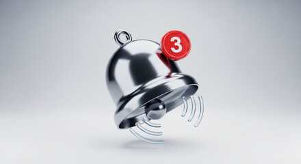 Fototapeta premium Get notified bell icon with alert notification reminder symbol for web and app design use cases