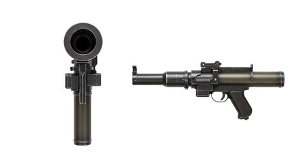 WWII Panzerfaust Anti-Tank Weapon - Top and Side View