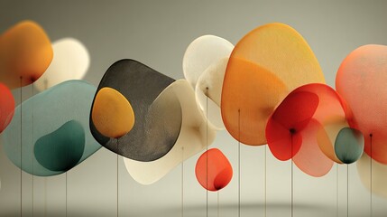 Layered transparency effect background with overlapping subtle shapes in neutral tones creating depth through a minimalist aesthetic, suitable for graphic, web or print projects