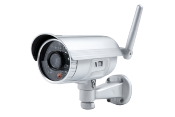 Wireless Outdoor Security Camera on Transparent Background