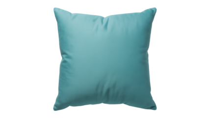Cozy teal cushion offers ultimate comfort and style for modern home decor