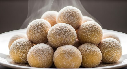 Steaming, Golden-Brown Pastries.