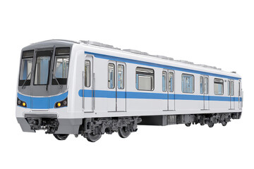 Obraz premium Modern Subway Car on Transparent Background