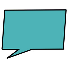 カクカク吹き出し（水色)