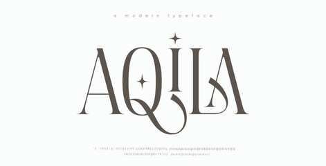 Elegant alphabet beauty logo font. Classic beautiful Modern luxury Serif Letter Minimal Fashion. Typography decoration logotype fonts, wedding, logos. vector illustration
