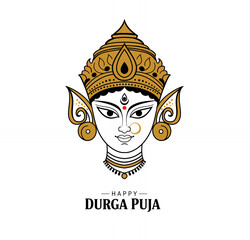 Happy Durga Puja Vector Illustration with Festive Theme