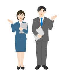 案内をするビジネスパーソン