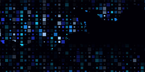 Obraz premium Mosaic vector background. Random pattern design Texture of geometric shapes, smooth squares. Digital network, cells. Building.