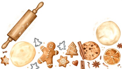 Festive baking ingredients