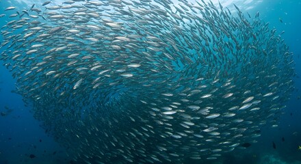 Fototapeta premium Fish schooling pattern underwater