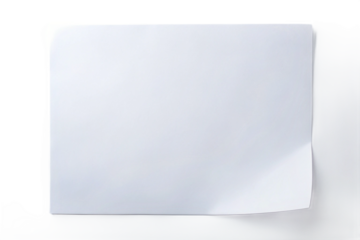 Clean white paper sheet isolated isolated simple texture for design and content creation transparent background