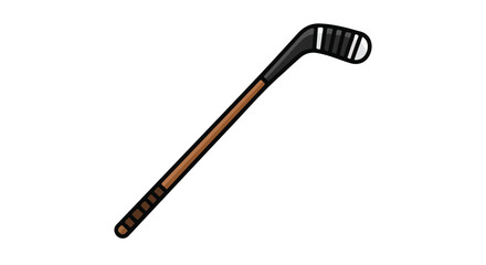 Cartoon Hockey Stick Illustration: A Classic Image for Ice Sports and Game-Related Design projects