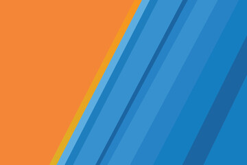 Fototapeta premium Diagonal Stripes Orange Blue Abstract Vector Background