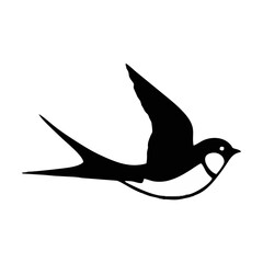 vector collection of bird silhouettes in various styles and types