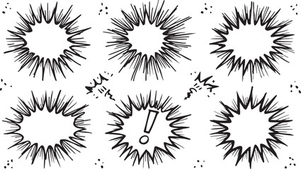 Comic Explosion Effect Vector