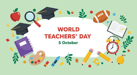 Celebrating World Teachers Day with Educational Symbols