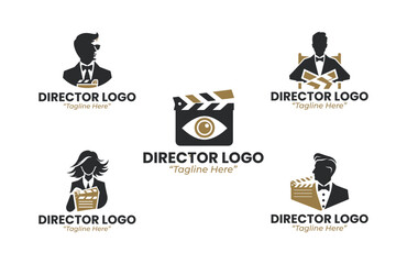 5 Elegant director logo set for film, theater, and entertainment industries