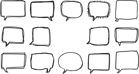Obraz premium Speech Bubble Vector Set – Chat, Message, Talk, Communication, Dialog, Text Box, Callout, Comic, Quote, Conversation, Graphic, Illustration, Expression, Design, Communication Icon, Bubble, Idea