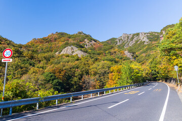 日本の風景・秋　香川県小豆島　紅葉の寒霞渓