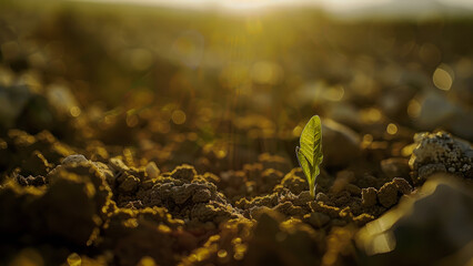 Fresh seedling growth symbolizing new beginnings and sustainability
