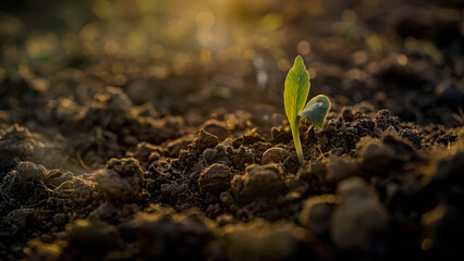 Fresh seedling growth symbolizing new beginnings and sustainability