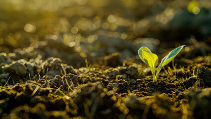 Fresh seedling growth symbolizing new beginnings and sustainability