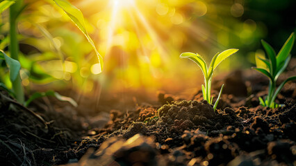 Fresh seedling growth symbolizing new beginnings and sustainability
