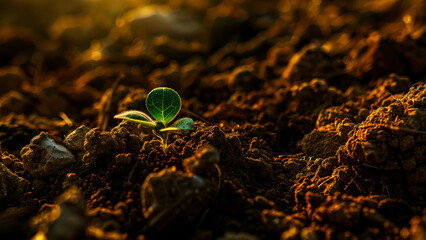 Fresh seedling growth symbolizing new beginnings and sustainability
