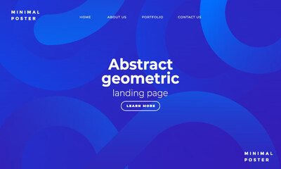 Minimalist Blue Abstract Background Design with Modern Line and Geometric Elements for Posters, Banners, and Creative Presentations